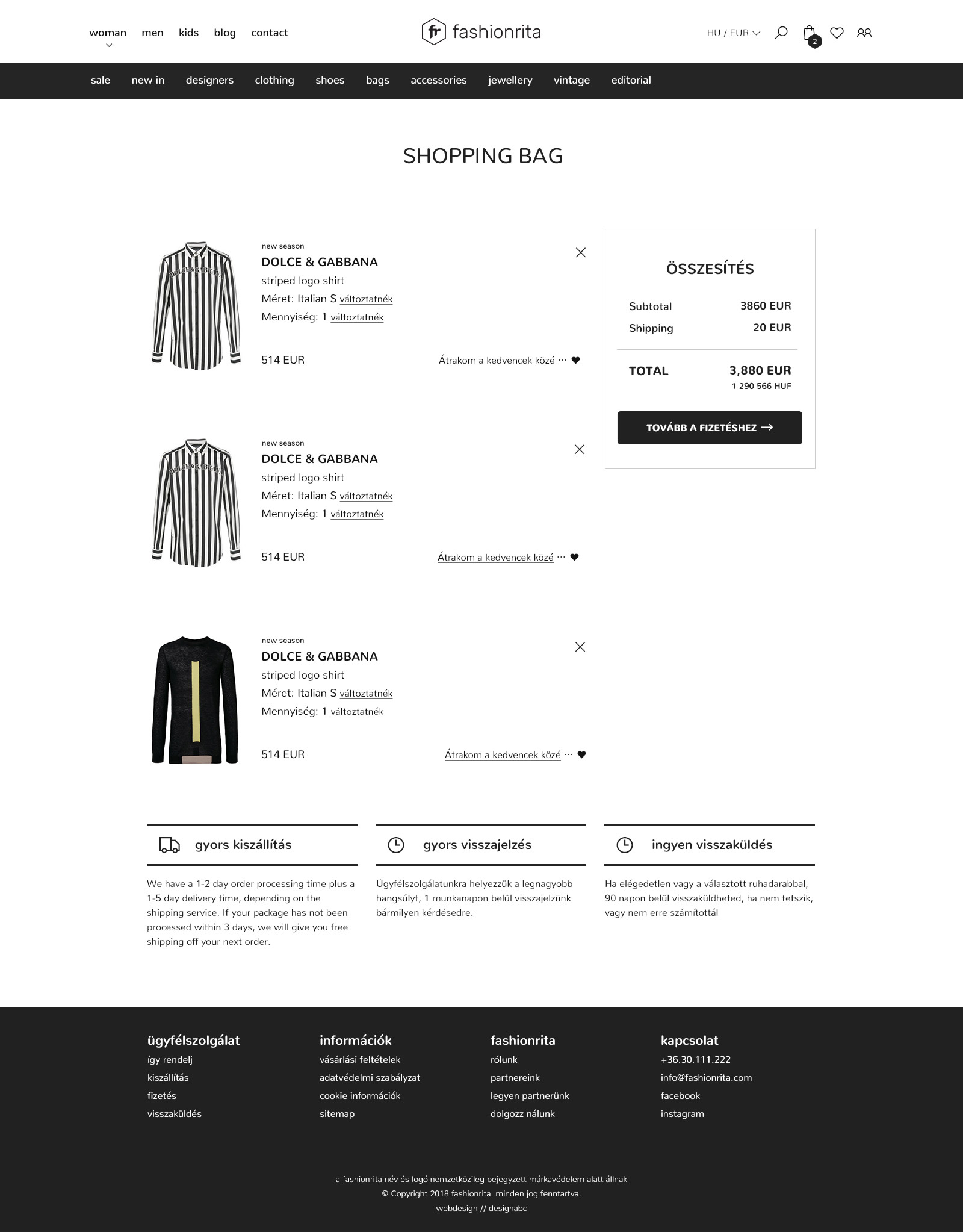 fashionrita_layout_shopping_bag webshop tervezés képernyő
