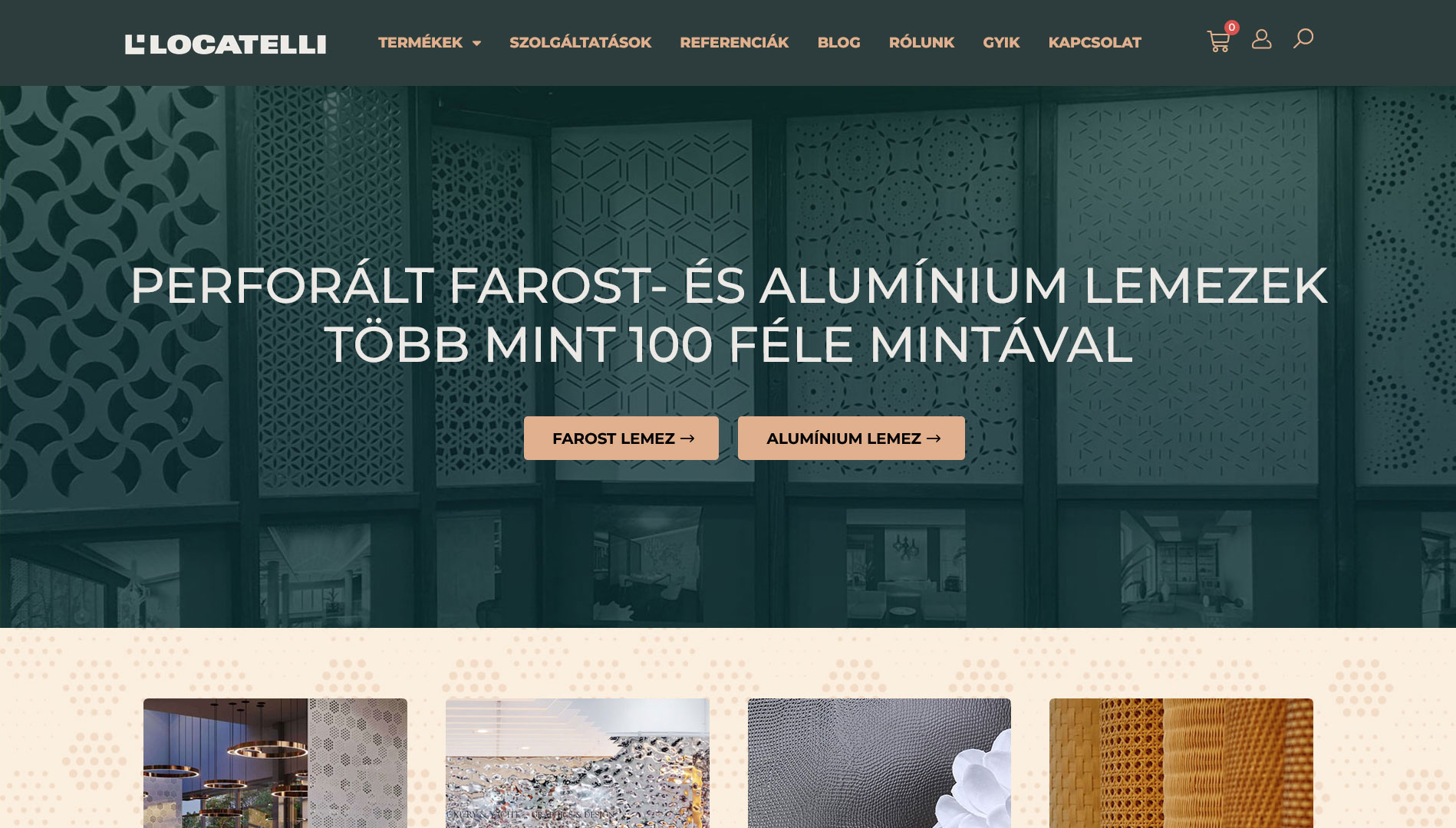 Locatelli webshop újratervezés